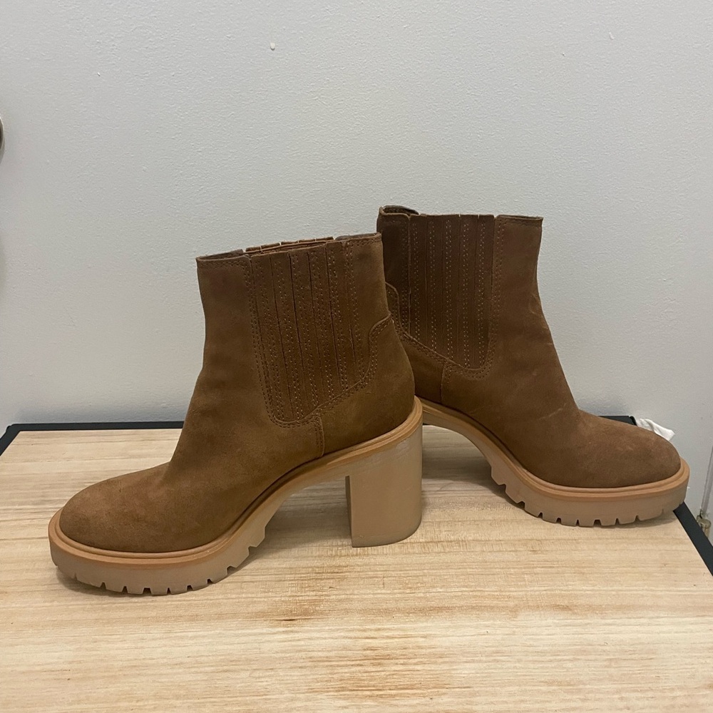 DV by Dolce Vita Tan Suede Ankle Boots